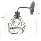 Arandela Aço Aramado Diamante Emalustres Cobre