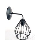 Arandela Aço Aramado Peão Emalustres Preto