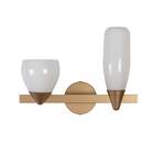 Arandela Akemi Ouro Starlux Vl017 2 Cupulas Vidro P/2 G9 St25