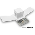 Arandela Alumínio 2 Focos Aba Box Parede Muro Interno/externo