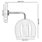 Arandela Aluminio Bola Branco 23x25cm