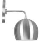 Arandela Aluminio Bola Escovado 23x25cm