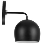 Arandela Aluminio Bola Preto 23x25cm