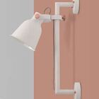 Arandela Alumínio Branca 1xe27 Com Regulagem Altura Opus Dn37