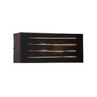 Arandela Alumínio Efeito Frisos Preta 2XE27 Ideal Iluminação