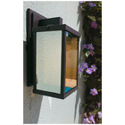 Arandela Aluminio Vidro Ambar Pequena