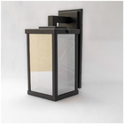 Arandela Aluminio Vidro Ambar Pequena