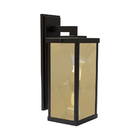 Arandela Aluminio Vidro Ambar Pequena