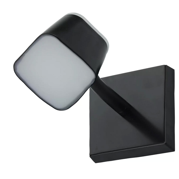 Arandela Andy Quadrada Preto 12cm Led 7w 3000k Bivolt