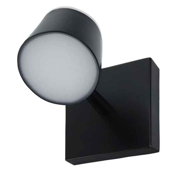 Arandela Andy Redonda Preto 12cm Led 7w 3000k Bivolt