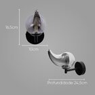 Arandela Angel Preto Smoky L18 X H24cm P/ 1x G9 Lt010 Starlux