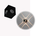 Arandela Arc 4 Fachos Preta Alumínio Externa Led 4w Br. Quent