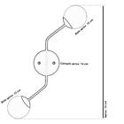 Arandela Aro Prata Jabuticaba Globo De Vidro Harmony Fumê