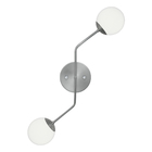 Arandela Aro Prata Jabuticaba Globo De Vidro Orby