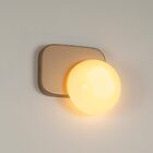 Arandela Artemis Globo Vidro Ouro Vl006 + Led G9 Bq Starlux S