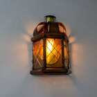 Arandela Artesanal Latão Rainha Vintage Rustica Bronze St1439