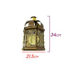 Arandela Artesanal Latão Rainha Vintage Rustica Ouro Velho St