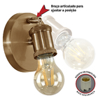 Arandela Articulada Nordic Spot Lavabo Corredor New Cobre