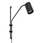 Arandela Articulada Turim Preto Texturizado E Cabo Com Interr