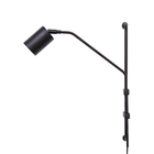 Arandela Articulada Turim Preto Texturizado E Cabo Com Interr