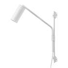 Arandela Articular Com Cabo E Interruptor Branco Texturizado