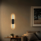 Arandela Articulare Parede Interna 60cm Led 10w 3000k Preto