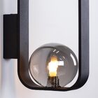 Arandela Aruna Preto Fosco Zr096 Globo Vidro + Led G9 Bq Star