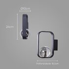 Arandela Aruna Preto Fosco Zr096 Globo Vidro P/ 1x G9 Starlux