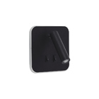 Arandela Astraled Acker Led Com Interruptor Bivolt Preto Ad-4