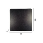 Arandela Astraled Mirach Led Quadrada 12w Bivolt Preto Ad-4029