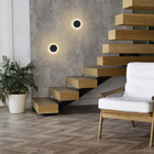 Arandela Balizador Disco Sobrepor Pt Led 12w Branco Quente De