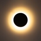 Arandela Balizador Disco Sobrepor Pt Led 6w Branco Quente Del