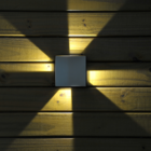 Arandela Balizador Led Pix Ajustável Ip65 4 Fachos Luz Quente