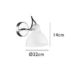 Arandela Bar Bella Ø14cm Branco com Acabamento Bronze para 1