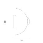 Arandela Bella Cacau 15x14x25cm G9 25w Dourado Hl009