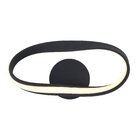 Arandela Bella Flow 38 X 23 X 12cm Led 12w Preto Sb007