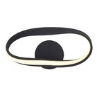 Arandela Bella Flow 38 X 23 X 12cm Led 12w Preto Sb007