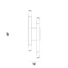 Arandela Bella Manacá 12x7x47cm Led Dourado Bd004