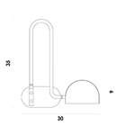 Arandela Bella Muffin Gn004s Led 12w 3000k Articulável Metal