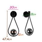 Arandela Bella Pingo Preto E Fume 20x47.4cm G9 25w Tr002b