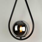 Arandela Bella Pingo Preto E Fume 20x47.4cm G9 25w Tr002b