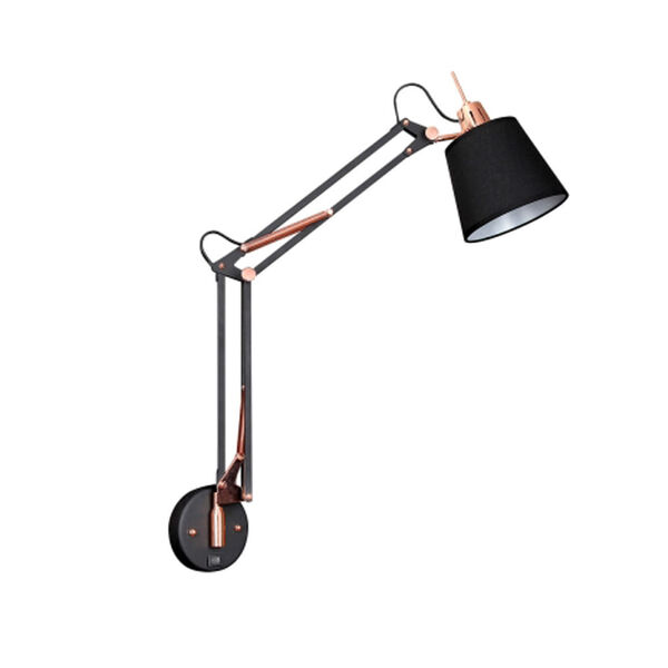 Arandela Bella Scope Ø15 X 67cm E27 Preto Hu5001b