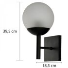 Arandela Bivolt Em Aluminio E Vidro Infinity Lux Preto