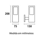 Arandela Bivolt Garten Germany Preto