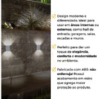 Arandela Blindada Efeito 2 Fachos Duplo Led 4w 3000k - Branco