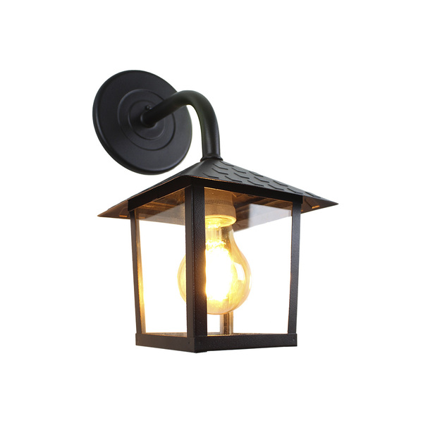 Arandela Blumenau Colonial Nina Quadrada Vidro Liso E27 Bivol