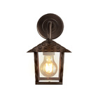 Arandela Blumenau Colonial Nina Quadrada Vidro Liso E27 Bivol