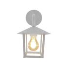 Arandela Blumenau Colonial Nina Quadrada Vidro Liso E27 Bivol