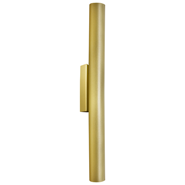 Arandela Boiserie Tubo Cilindro Alumínio Dourado 45cm