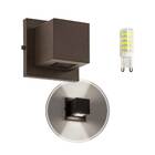 Arandela Box 2 Fachos Externa Marrom + Led G9 B.frio St891